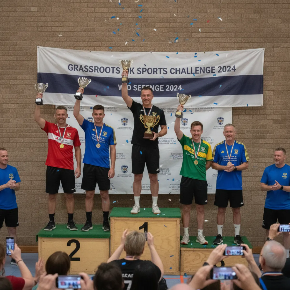 Awards ceremony at an amateur sports tournament